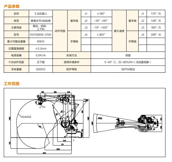 碼垛機器人技術(shù)參數(shù)